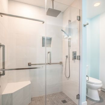 Gabor Design Build - a bathroom with a shower and toilet - General Contractors Near Me - Germantown, Wisconsin