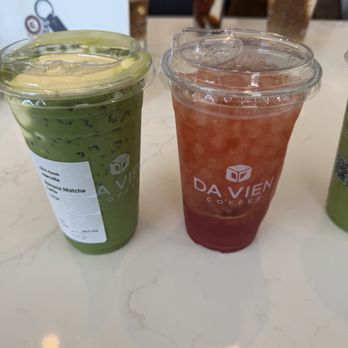 Da Vien Coffee - Banana matcha & strawberry tea - Coffee & Tea Near Me - Gardena, California