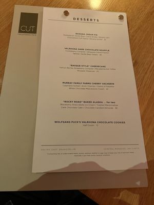 Menu photo 2 CUT Beverly Hills Beverly Hills, CA