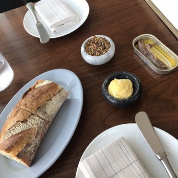 Manhatta - Baguette, chicken liver mousse with everything bagel spice, butter and anchovy - New American Near Me - New York, New York