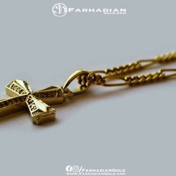 Www.FarhadianGold.com ~8.5 grams 43 x 23 mm 18k gold 0.360 carat diamonds world wide shipping