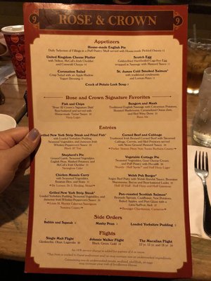 Menu photo 8 Rose & Crown Dining Room Lake Buena Vista, FL