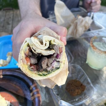 Nicholas Restaurant - Gresham - My husband's Shawarma Wrap with barely any meat- and the meat was so so so dry - Mediterranean Near Me - Gresham, Oregon