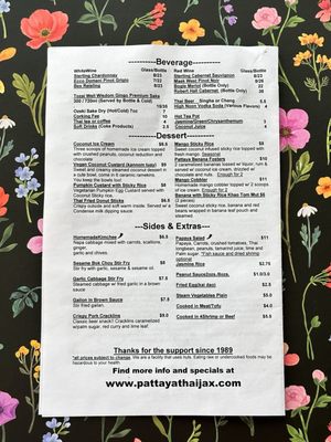 Menu photo 6 Pattaya Thai Jacksonville, FL