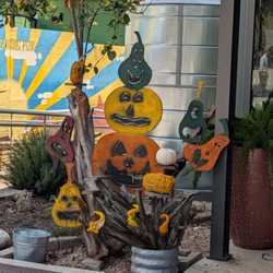 The Leaning Pear - Exterior decor at entrance