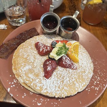 Berkeley Social Club - Buttermilk Pancake with Berry Compote - Breakfast & Brunch Near Me - Berkeley, California Berkeley Social Club - Buttermilk Pancake with Berry Compote - Breakfast & Brunch Near Me - Berkeley, California