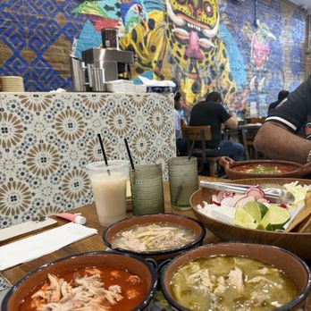 Peke's Pozole - Pozole Flight - Mexican Near Me - Chicago, Illinois Peke's Pozole - Pozole Flight - Mexican Near Me - Chicago, Illinois