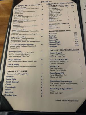 Menu photo 3 Guppys on the Beach Indian Rocks Beach, FL Menu photo 3 Guppys on the Beach Indian Rocks Beach, FL
