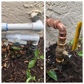 Olson Plumbing - Before and after main water valve replacement. - Plumbing Near Me - Sarasota, Florida Olson Plumbing - Before and after main water valve replacement. - Plumbing Near Me - Sarasota, Florida
