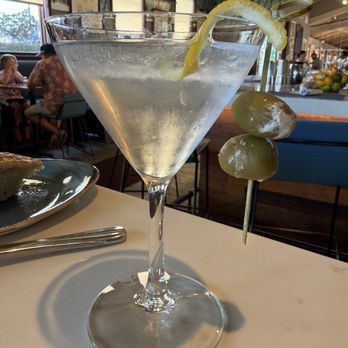 Bluewater Grill - House martini with blue cheese stuffed olives 9.4/10 - Seafood Near Me - Carlsbad, California