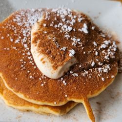 Bloomin' Cafe - Cinnamon Roll pancake - I actually preferred regular maple syrup with it - but it was good