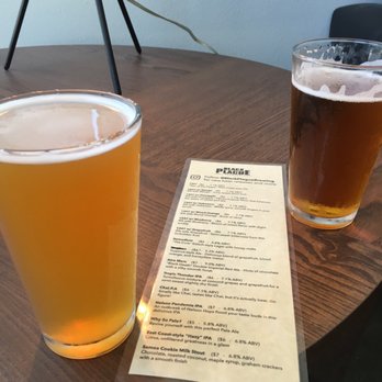 BLACK PLAGUE Brewing - Nelson Pandemia on left.  Remedium Kölsch style lager - Breweries Near Me - Oceanside, California