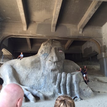 Fremont Troll - Everyone wants a picture all at once lol - Public Art Near Me - Seattle, Washington