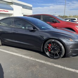 Tinting service received on the fishbowl Tesla Tinting service received on the fishbowl Tesla