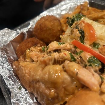 B Boy Bistro - Salmon cheesesteak, fries and crab balls - Desserts Near Me - Philadelphia, Pennsylvania