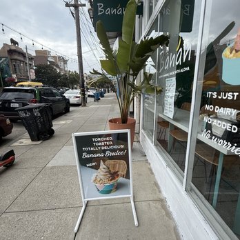 Banan - Photo 4: Signage and sandwich board on 24th St - Ice Cream & Frozen Yogurt Near Me - San Francisco, California Banan - Photo 4: Signage and sandwich board on 24th St - Ice Cream & Frozen Yogurt Near Me - San Francisco, California
