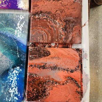 Kiln It - Kim's pour paintings - Arts & Crafts Near Me - Albuquerque, New Mexico