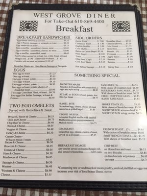 Menu photo 4 West Grove Diner West Grove, PA Menu photo 4 West Grove Diner West Grove, PA