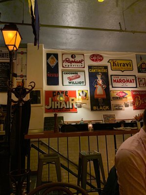 Photo of Cafe Bastille - San Francisco, CA, US. Vintage signs in French