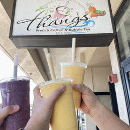 Blueberry Milk Tea, Mango-Coconut, & Soursop-Orange. Blueberry Milk Tea, Mango-Coconut, & Soursop-Orange.