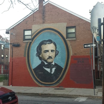 Edgar Allan Poe House - Mural outside - Museums Near Me - Philadelphia, Pennsylvania