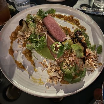 Bread & Friends - Dry-aged La Belle Farm Duck Breast with cashew green curry, cabbage and plum chutney - Bakeries Near Me - Portland, Maine Bread & Friends - Dry-aged La Belle Farm Duck Breast with cashew green curry, cabbage and plum chutney - Bakeries Near Me - Portland, Maine