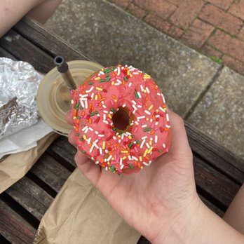Babe's Doughnuts - Pink sprinkle glazed donut - Donuts Near Me - Tuscaloosa, Alabama