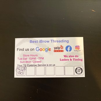 Best iBrow Threading - "Rewards card" - Eyebrow Services Near Me - Surprise, Arizona