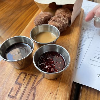 STK Steakhouse - Donut dessert- perfect way to end happy hour - Bars Near Me - Denver, Colorado STK Steakhouse - Donut dessert- perfect way to end happy hour - Bars Near Me - Denver, Colorado