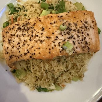 Doc's Downtown Grille - Salmon fried rice with crab meat - American Near Me - Easton, Maryland