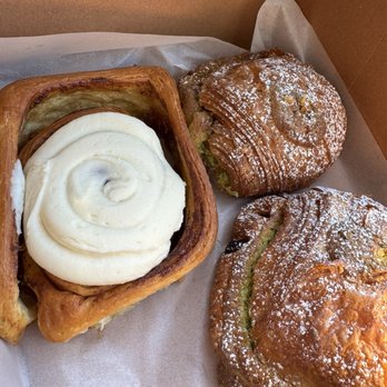 JL Patisserie Phoenix - Cinnamon roll and chocolate pistachio croissant - Bakeries Near Me - Phoenix, Arizona