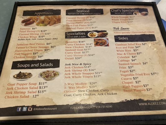 Menu photo 1 Aldeez Afribbean Restaurant Dallas, TX