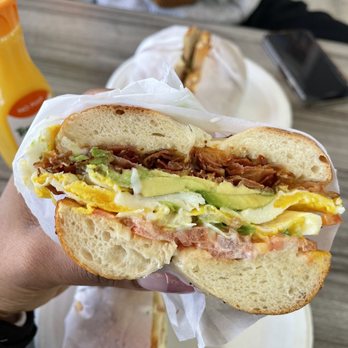 Bagels Plus & Deli - Everything bagel BLT w egg and avocado - Bagels Near Me - Secaucus, New Jersey