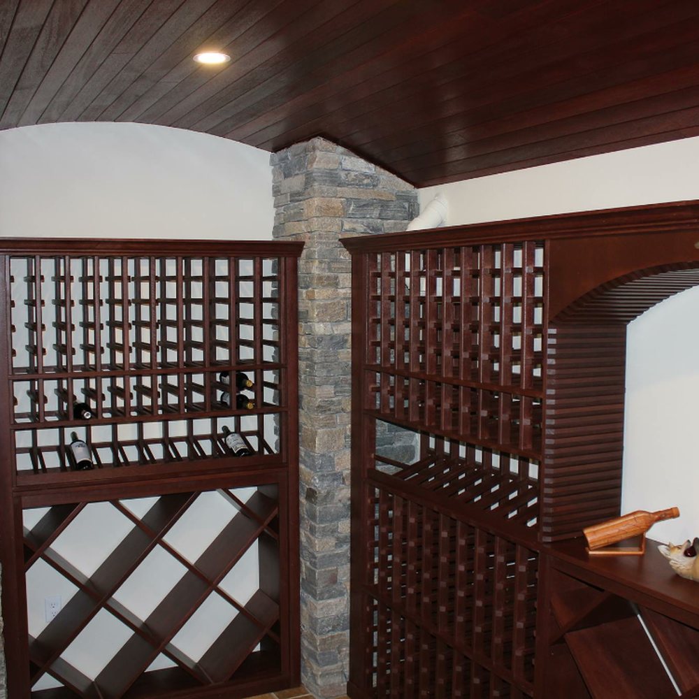 MVP Home Improvements - a wine rack in a wine cellar - General Contractors Near Me - Windham, New Hampshire