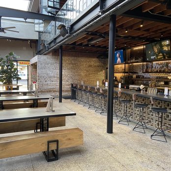 The Crack Shack - Nice beer hall-style dining area - Chicken Shop Near Me - Costa Mesa, California
