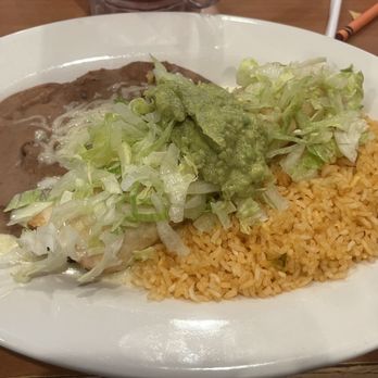 El Centro - Chimichanga, rice & refried beans. - Italian Near Me - Augusta, West Virginia