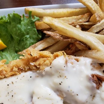 Hickory Inn Cafe - Chicken fried chicken with gravy and fresh cut fries. - Cafes Near Me - Vega, Texas Hickory Inn Cafe - Chicken fried chicken with gravy and fresh cut fries. - Cafes Near Me - Vega, Texas