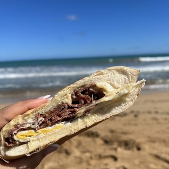 Rico Pan Bakery - Pastrami and egg breakfast sandwich - Sandwiches Near Me - Río Grande, Puerto Rico Rico Pan Bakery - Pastrami and egg breakfast sandwich - Sandwiches Near Me - Río Grande, Puerto Rico