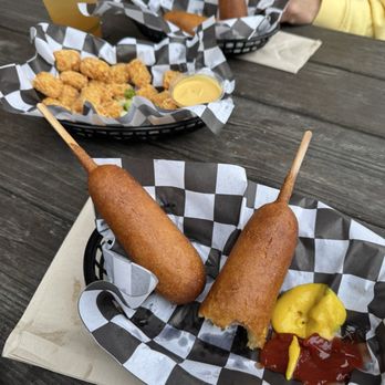 Lucy's on Lighthouse - Corn Dogs aka Grom Dogs and regular tots aka Ollie tots. - Hot Dogs Near Me - Pacific Grove, California