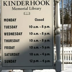 Kinderhook Memorial Library - Hours March 2013
