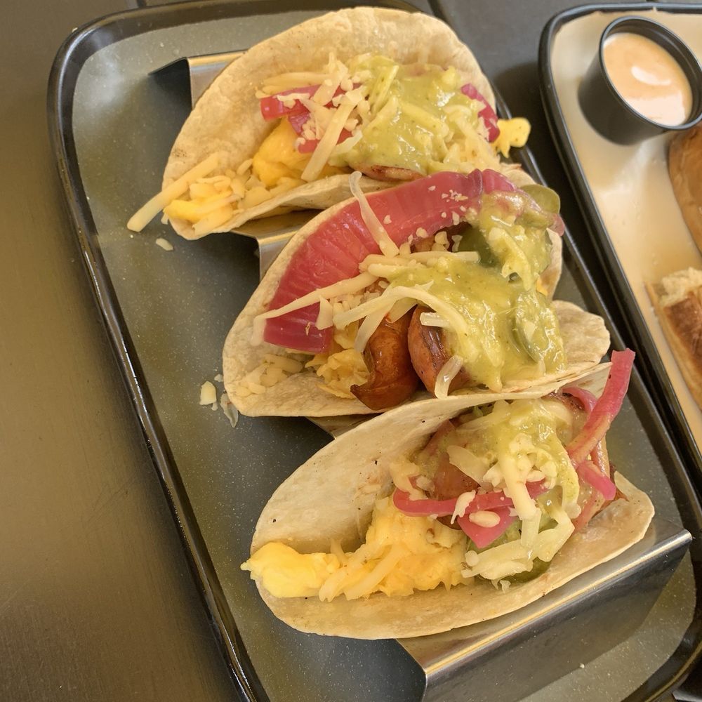The Stubborn Mule - Andouille sausage and egg tacos - New American Near Me - Orlando, Florida The Stubborn Mule - Andouille sausage and egg tacos - New American Near Me - Orlando, Florida