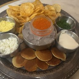 Trout caviar platter- so delicious