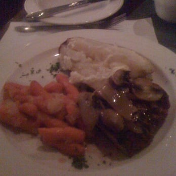 Grand Valley Inn - Half portion of Sirloin Steak smothered with mushrooms, baked potato & carrots - American Near Me - Fallston, Pennsylvania Grand Valley Inn - Half portion of Sirloin Steak smothered with mushrooms, baked potato & carrots - American Near Me - Fallston, Pennsylvania