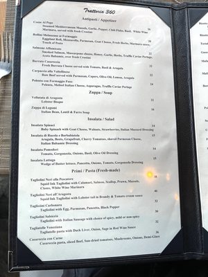 Menu photo 3 Trattoria 360 Campbell, CA