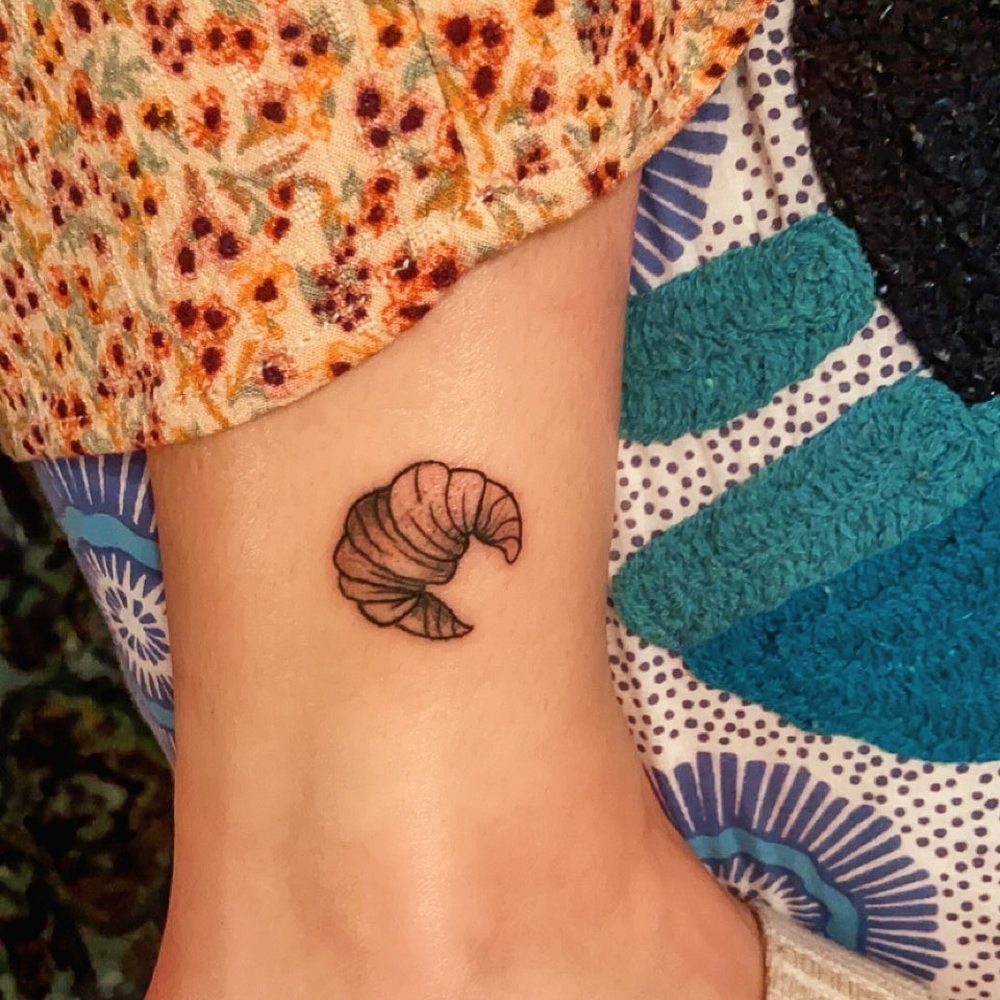 croissant tattoo by jess! croissant tattoo by jess!