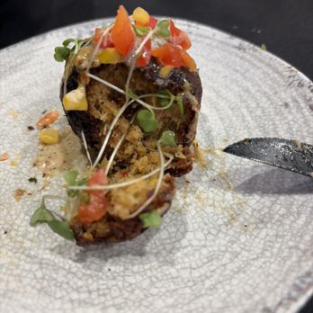 Southern Cypress Bistro - Crab Meat Hushpuppy - forgot to take a picture before digging in! - Breakfast & Brunch Near Me - Grant-Valkaria, Florida