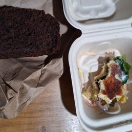 Mocha bread Gluten Free (thick slice made fresh in the morning) and Steak&Eggs Sammy. Mocha bread Gluten Free (thick slice made fresh in the morning) and Steak&Eggs Sammy.