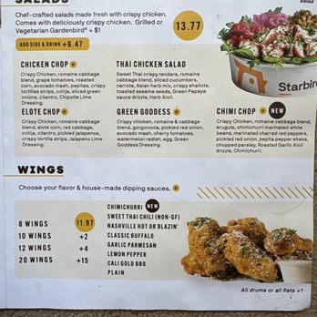 Starbird Chicken - Ordered the Chimi Chop Salad - NEW! $13.77 - Chicken Shop Near Me - Pleasanton, California Starbird Chicken - Ordered the Chimi Chop Salad - NEW! $13.77 - Chicken Shop Near Me - Pleasanton, California