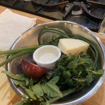 Create Kitchen & Bar - Fresh herbs for our main entree - Cooking Schools Near Me - Aurora, Colorado