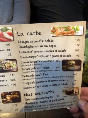 Menu photo 2 Le Komptoir Paris, 75 Menu photo 2 Le Komptoir Paris, 75